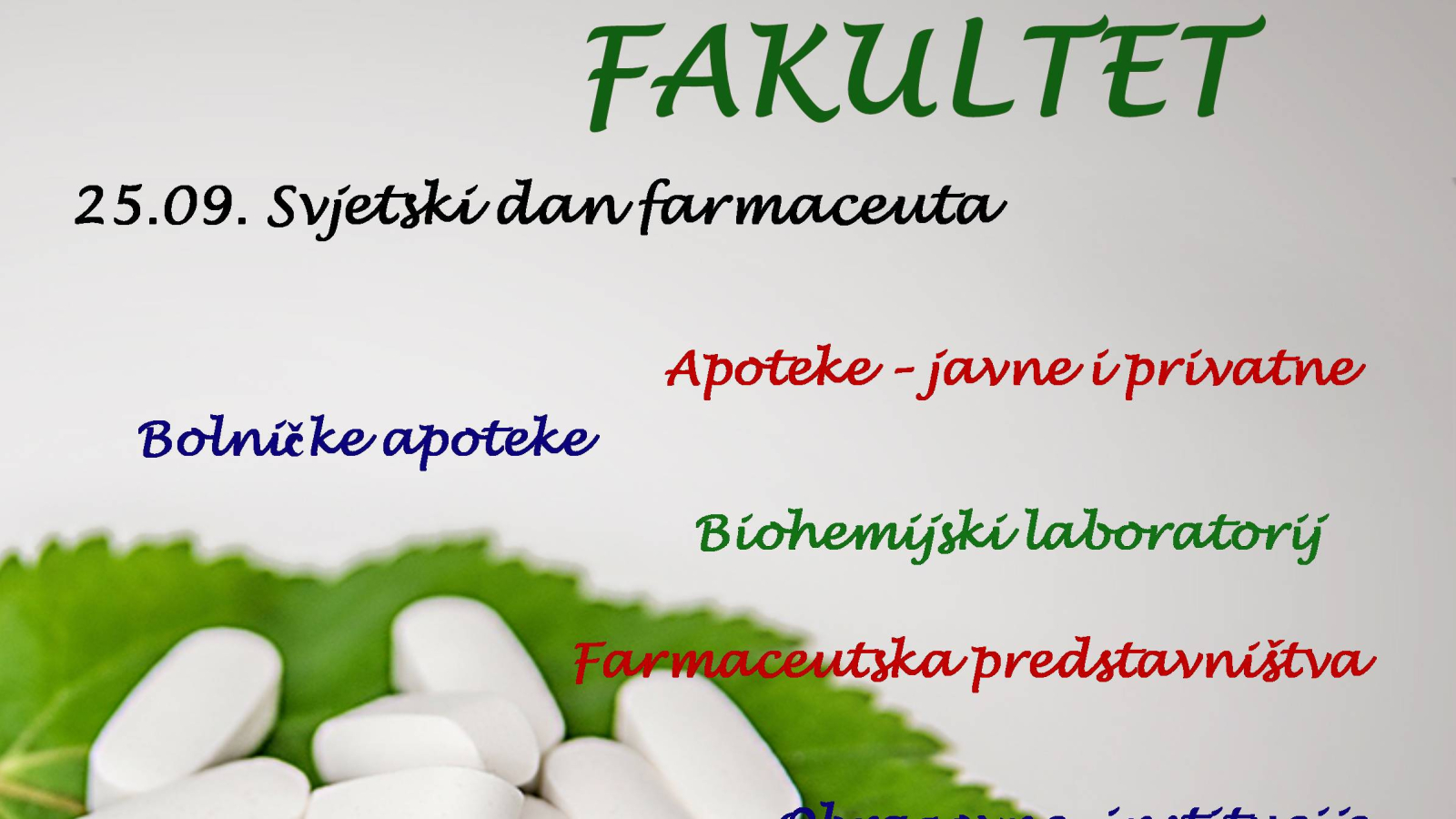 Farmaceutski fakultet -Baner